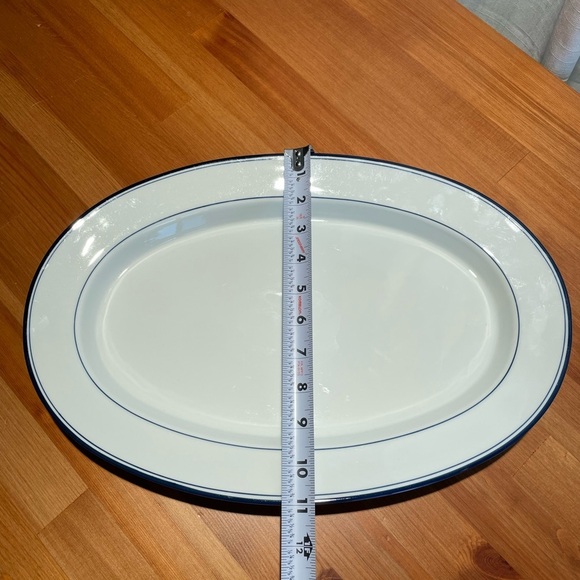 Dansk Concerto Portugal 16" Oval Platter Ceramic Blue White Servewear Traditiona - Picture 7 of 13